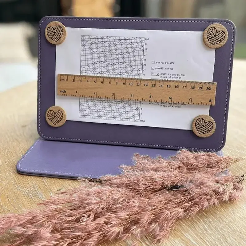 Crochet Chart Holder Crochet Pattern Keeper Easy To Use Foldable Portable Magnetic For Knitting