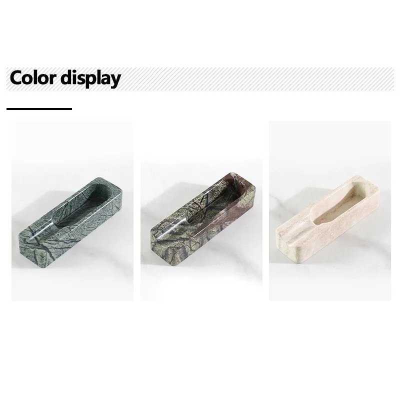 Wabi-sabi Style Natural Marble Cigar Ashtray Design Home Modern Light Luxury High-end Cigar Accessories Smoking Accessories