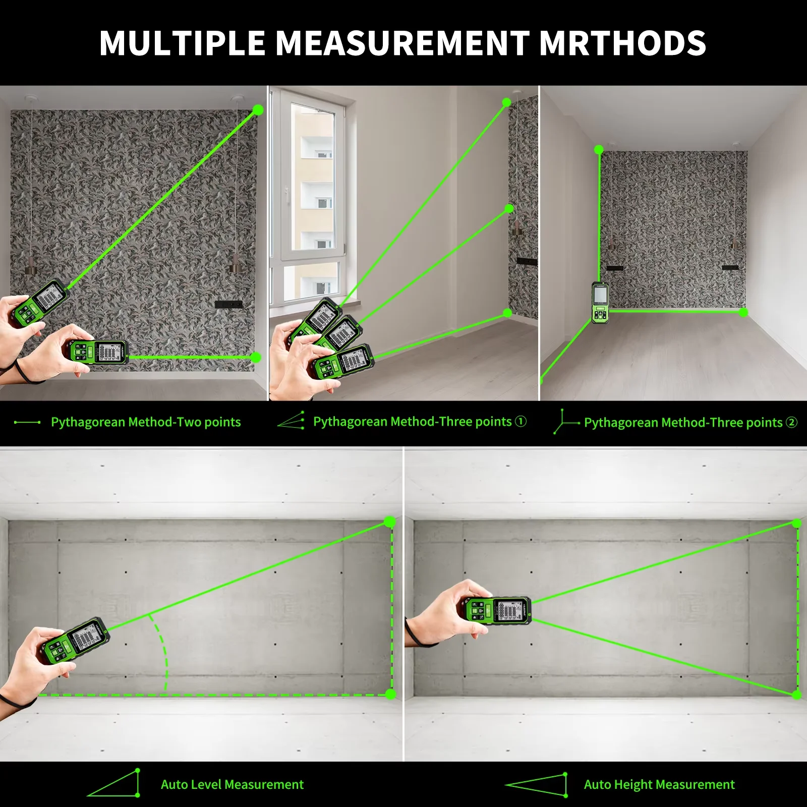 Laser Measure With Camera 328ft – Digital Tape Measure With Angle Finder & Tripod For Indoor Outdoor Use