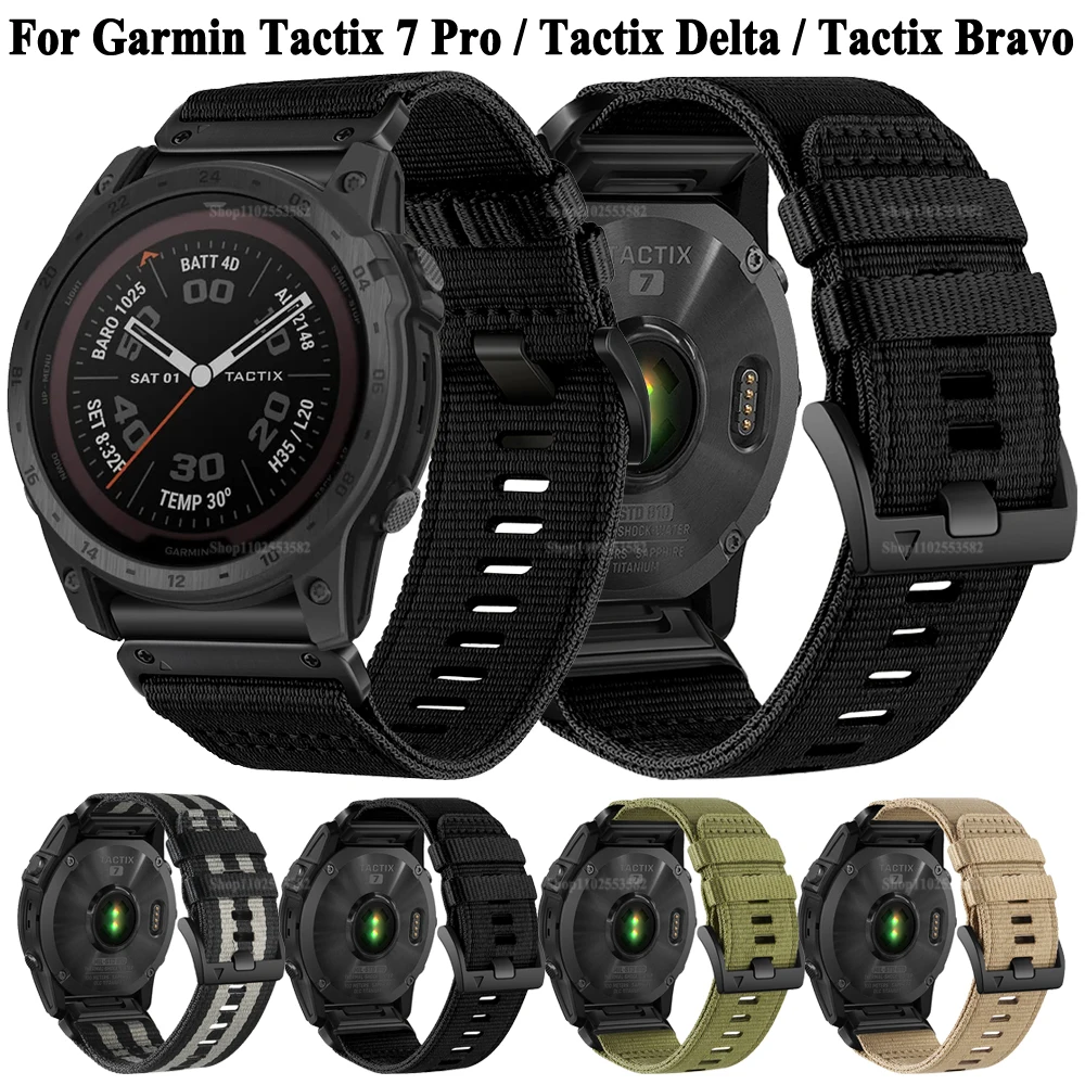 

Quickfit Watch Strap For Garmin Tactix 7 Pro Delta Bravo Fenix 6X 6 Pro 7X 7 Pro 5X Plus 22mm 26mm Nylon Band Wristband Bracelet