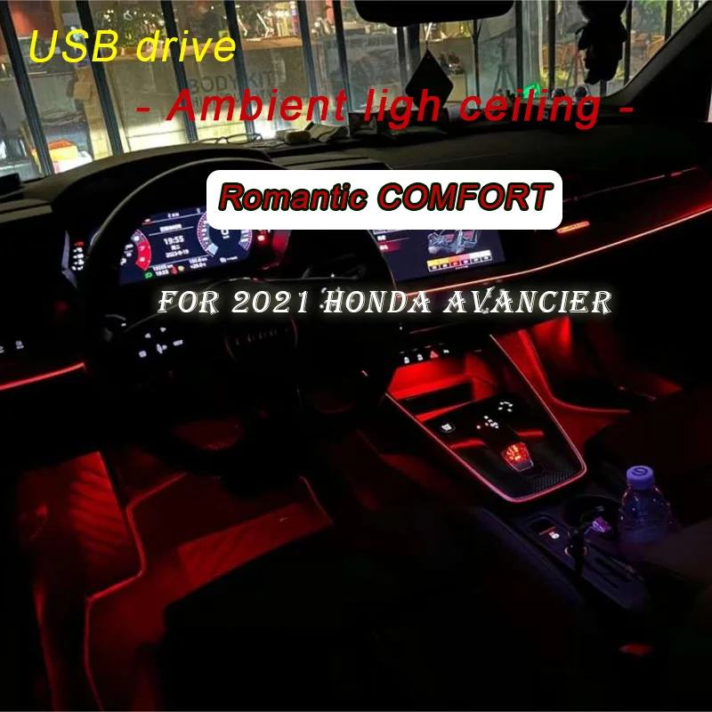

For HONDA AVANCIER 2021 atmosphere lamp cold light strip car interior led Lighting rope with lamp acrylic diode car accessories