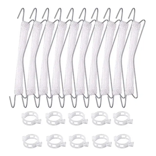 10M Nejlon Paradicsomhorg Horgos Szőlő Tartó Kötélnövény Kapcsolt Klip Üvegházhatású Rácsvonal Kerti Kiegészítők Háztartási Univerzális