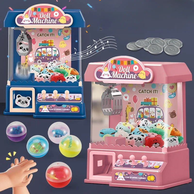 Claw Arcade Recreational Machines Children's Interactive Electric Toys Small Household Use Twisted Egg Doll Picking Machine Gift 3