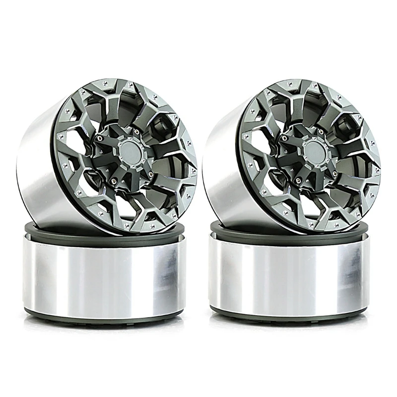 

4 Pcs RC Car Beadlock Wheel Rim 2.6 Inch For 1/8 1/10 RC Crawler Car Axial SCX10 Wraith RR10 Capra TRAXXAS TRX4