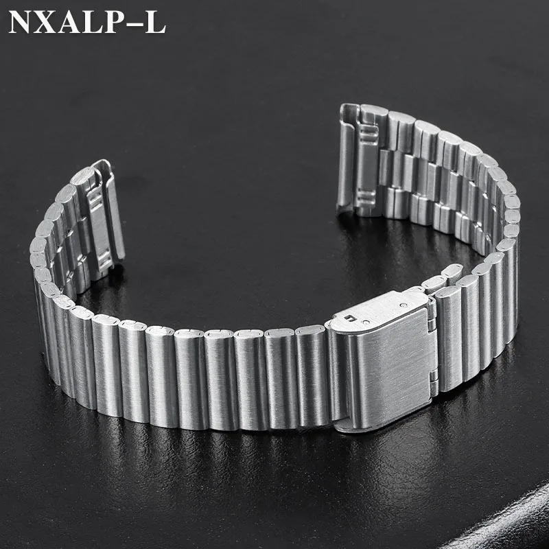 Sleek Stainless Steel Ultra-Thin Silver Watch Band