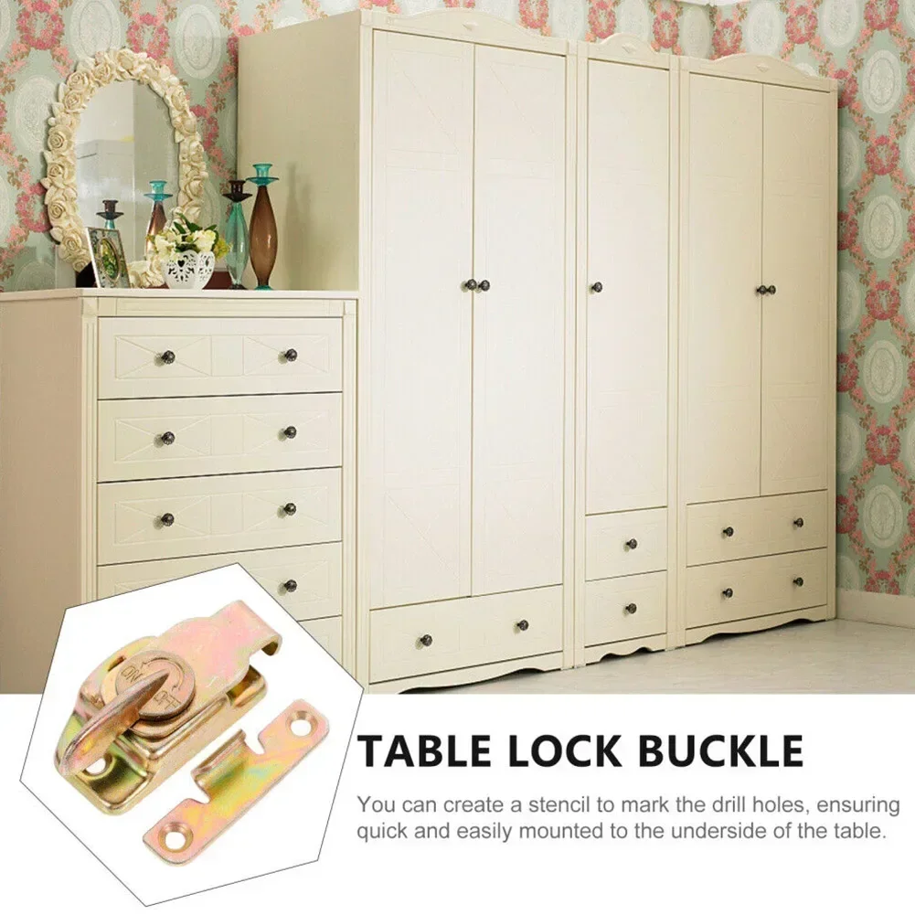 1pc Metal Table Locks Dining Table Buckles Connectors Door Hasps Fasteners Latches For Drawers Cabinets Hardware Door Closers