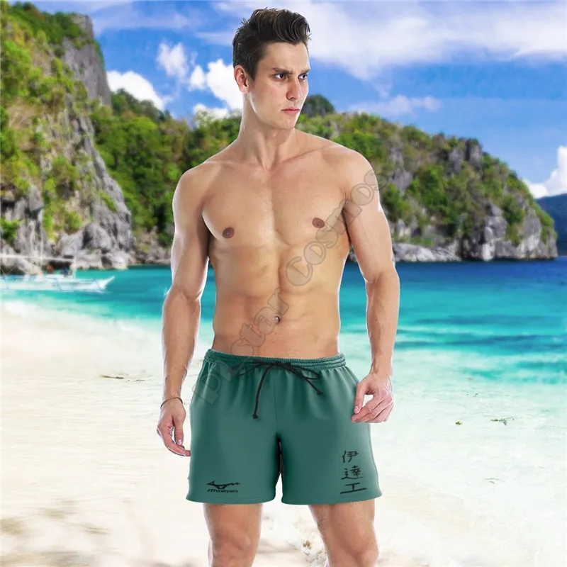 PLstar Cosmos Haikyuu Team Datekou Beach Shorts 3D Printed Summer Casual Men Shorts Loose Quick Drying shorts Cosplay Clothes