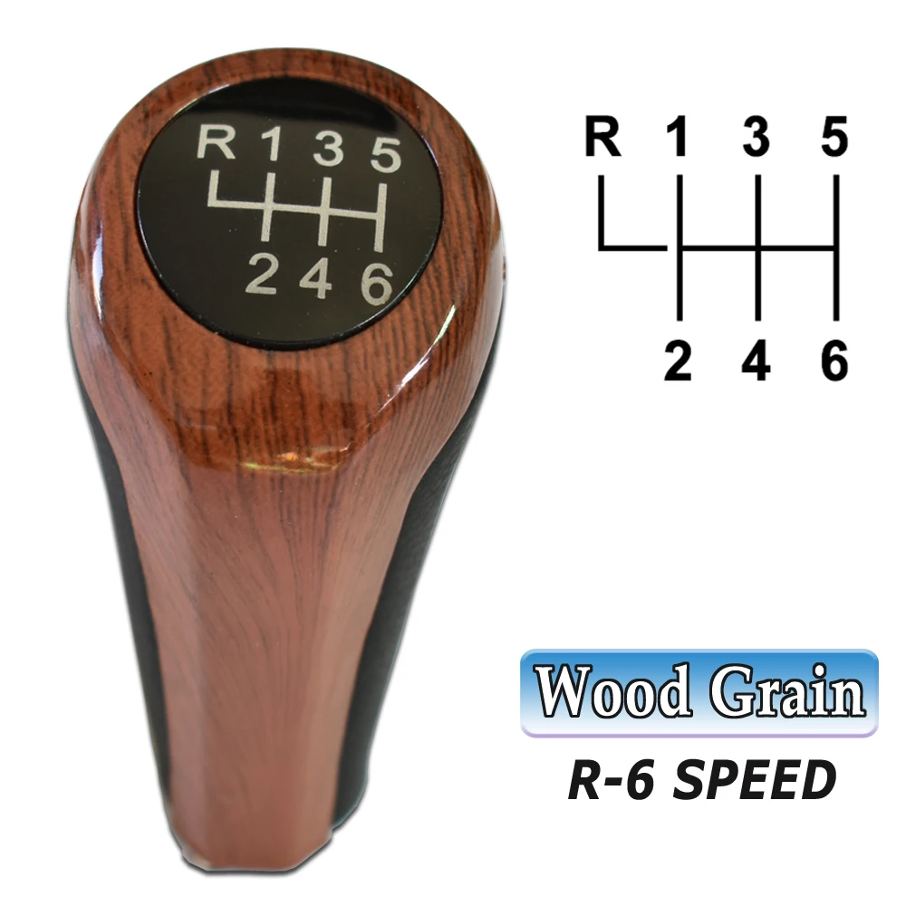 Premium Leather Gear Stick Shift Knob, 5 & 6 Speed