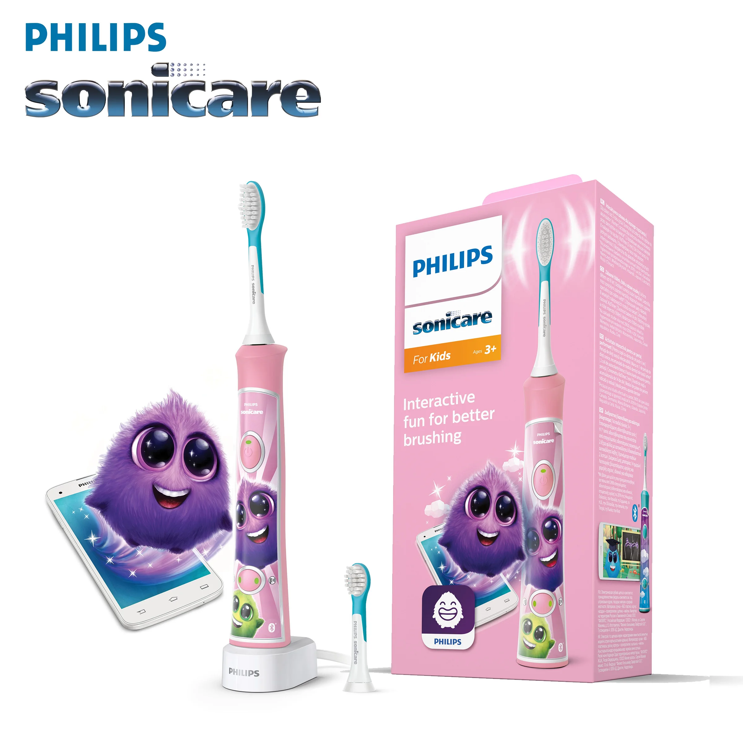 Philips Sonicare Per Bambini Hx6352 Testina Di Ricambio Per Spazzolino Elettrico Rosa