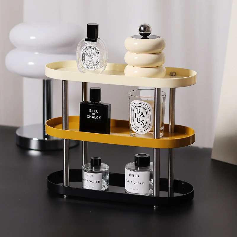 

Bathroom Accessories Organizer Cosmetic Storage Rack Tray Decorative Kitchen Shelf Aromatherapy Cup Office Desk Finishing Tray