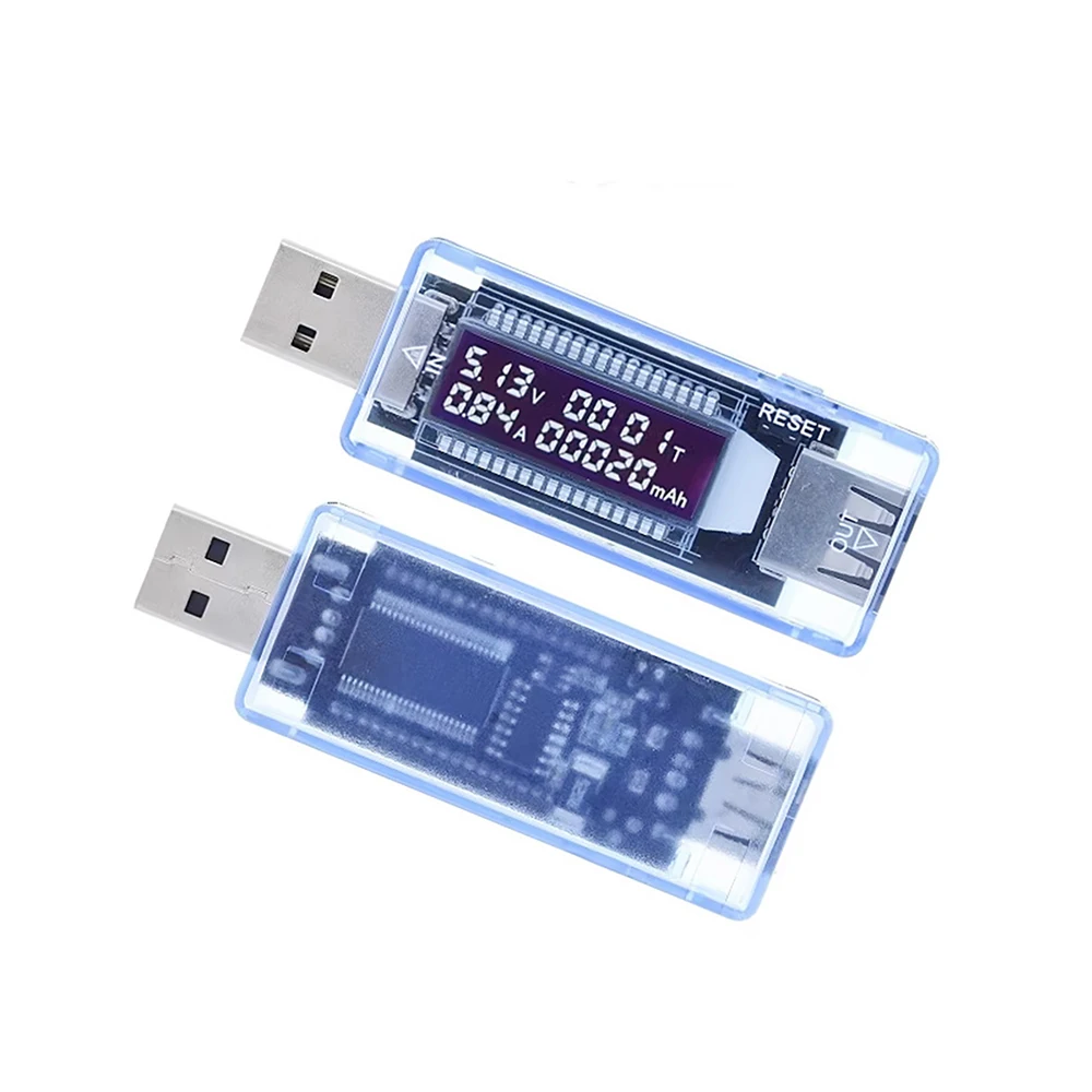 1PCS USB 충전기 테스터 전압계 전류계 전류 전압 테스터 KWS-V20/V21 LCD 디지털 디스플레이 전원 배터리 용량 감지기