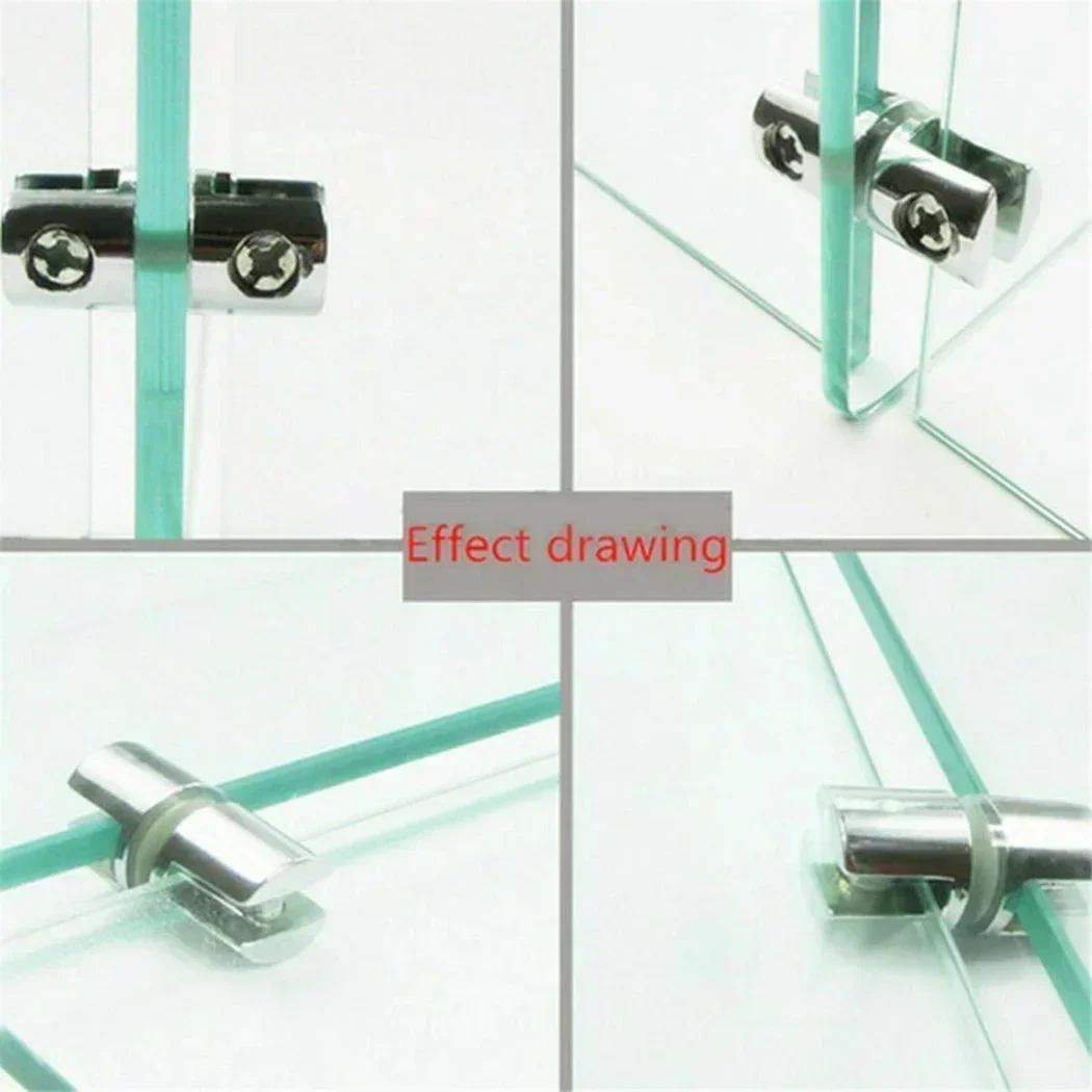Glass Shelf Clamp Holder Glass Fasteners 10pcs Glass Clamp Bathroom Shelf Holder Support Clamps