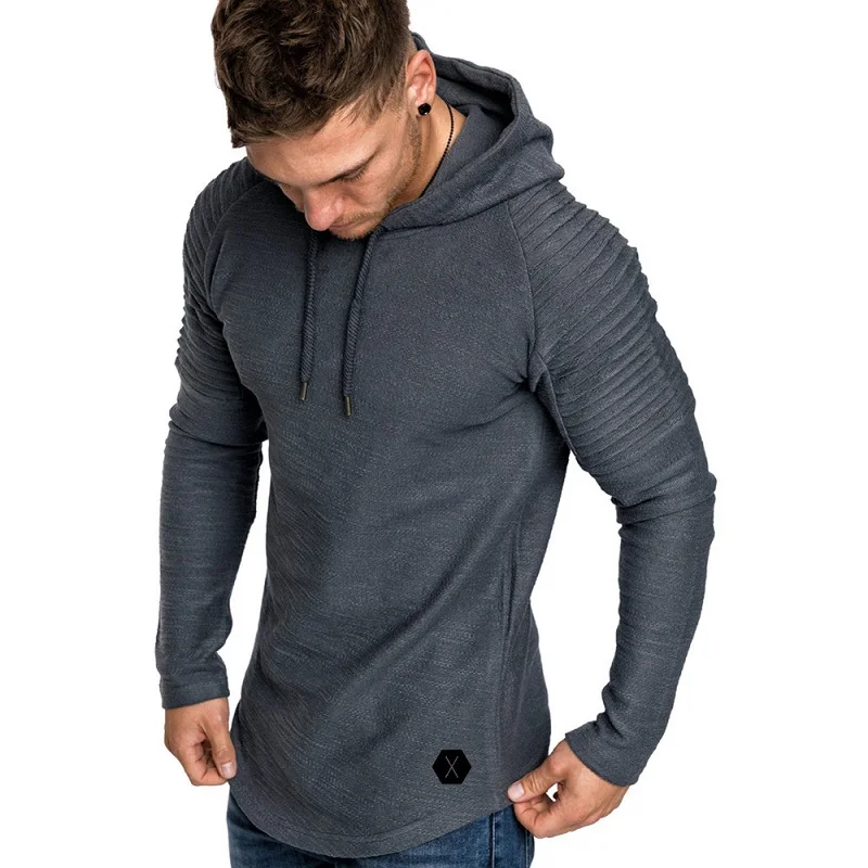 Fashion Hoodies Men Solid Color Hooded Slim Sweatshirt Spring Men's Hoodie Hip Hop Casual Tops Sportswear Tracksuit Large Size best hoodies for men Hoodies & Sweatshirts