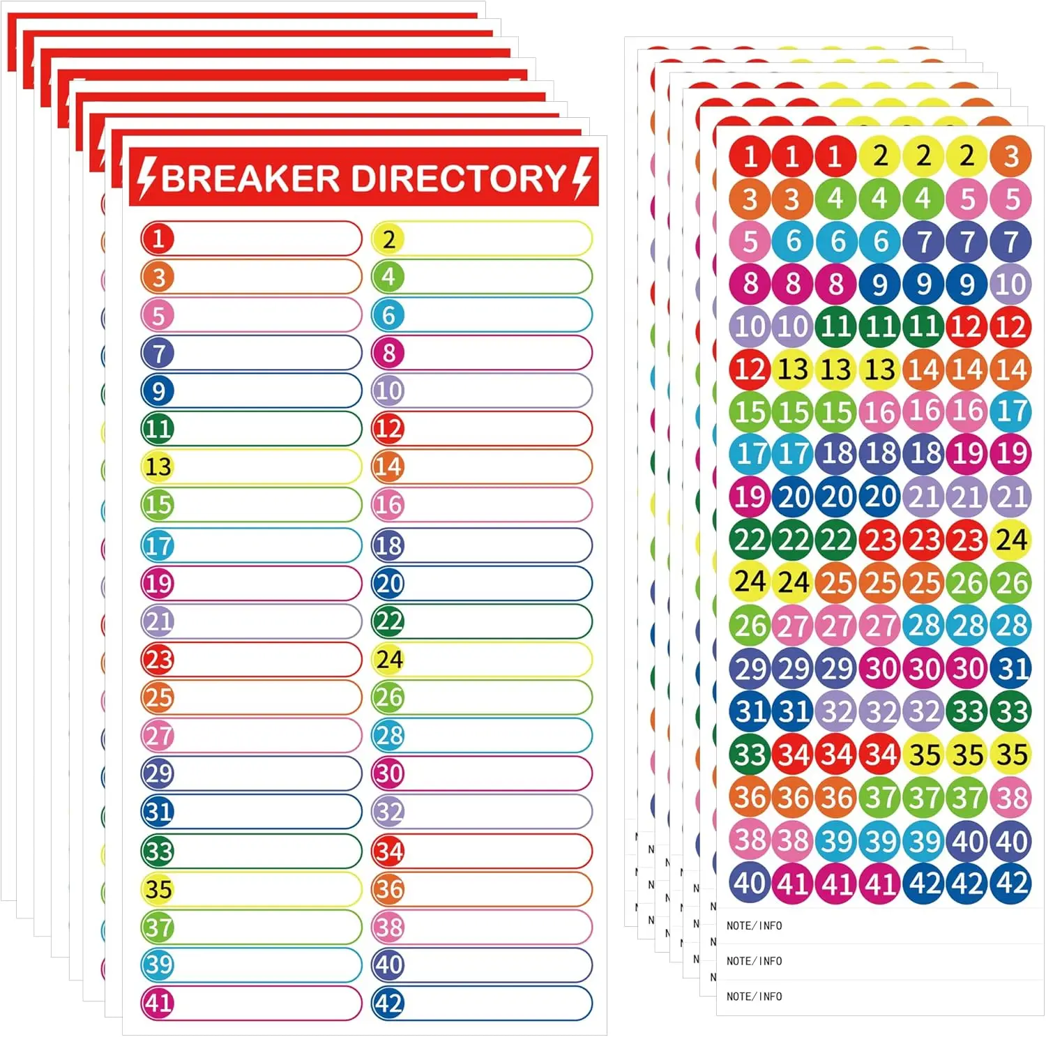 Breaker Panel Labels Circuit Breaker Labels 28 Sheet Circuit Directory Fuse Panel Marker Sign Electrical Box Sticker