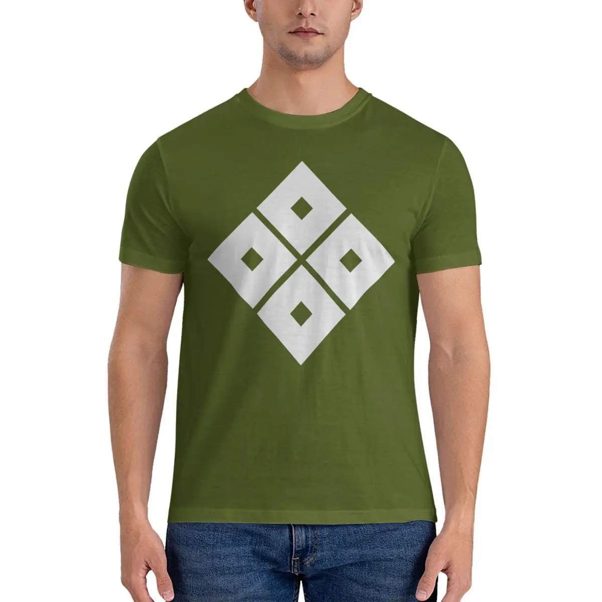 thumbnail image 1 of Camisetas Kamei novedosas para hombre, de algodón, con cuello redondo y logotipo del clan japonés, camisetas de manga corta con gráficos., 1 of 7