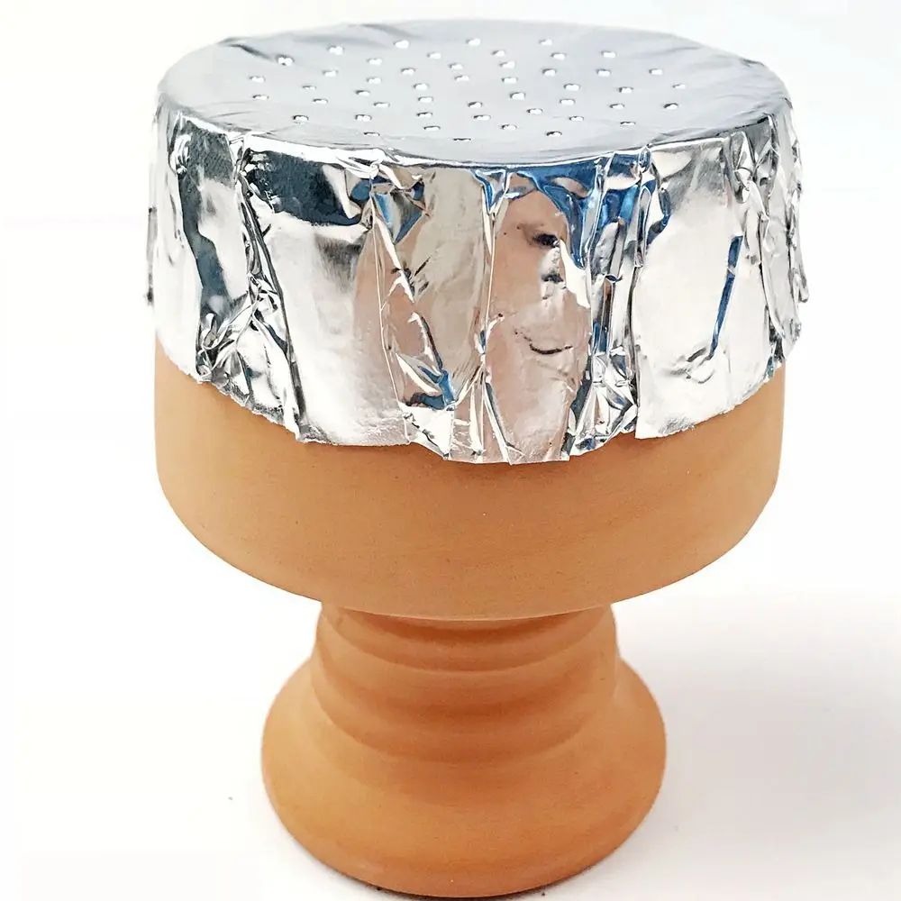 Arab Hookah Perforated Tinfoil 12*12cm with Hole Circular Alpha Shisha Tin Foil for Hookah Bowls Nargile Accessories 50pcs/Box