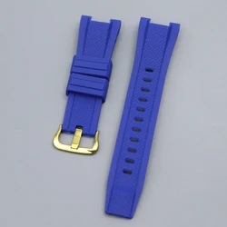 Premium Soft Rubber Watchband Replacement - Durable Silicone Strap (Blue G)