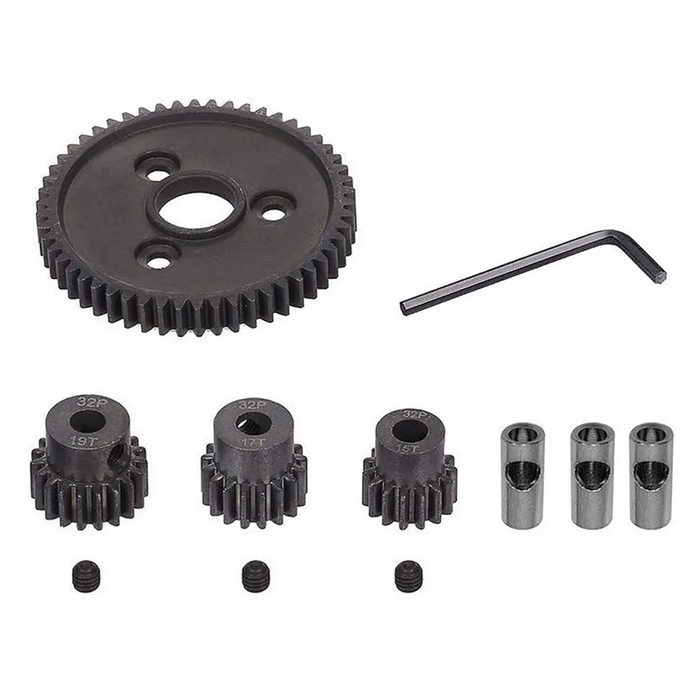 Ingranaggio In Metallo D'Acciaio 32P 0.8M 54T 15T 17T 19T Pignone Motore Per Traxxas Slash 4X4 Stampede 4X4 Vxl E-Revo 1/10