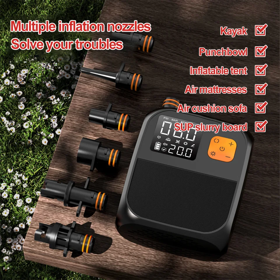 Pompe Rechargeable Batterie Pompe à Pagaie Électrique 20 PSI - Gonflage