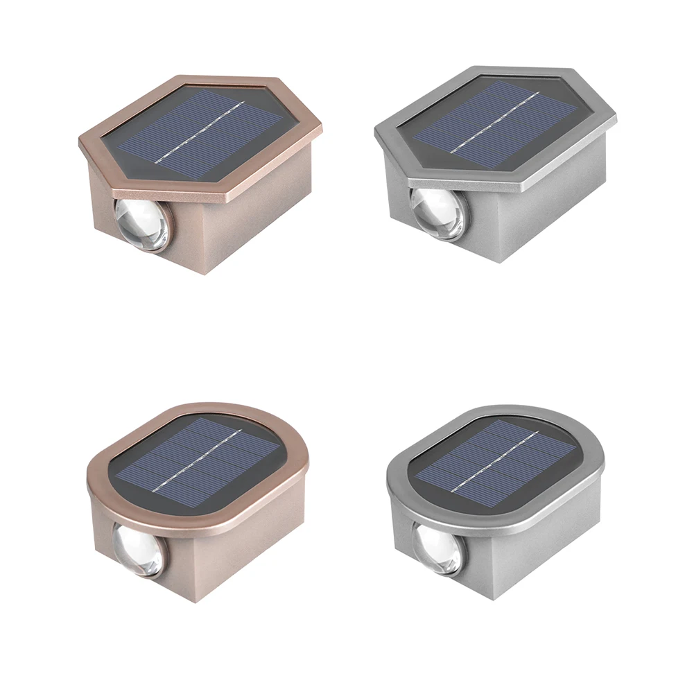 Solar LED Outdoor Night Light Plastic Wall Spotlight Waterproof Sensory Switch Easy Installation Adjustable for Courtyard Park