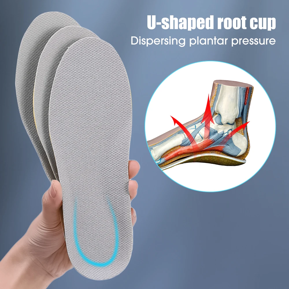 Description Picture 5 of itemLatex Sports Insole High Quality Men Women Sports Shoe Pad Shock Absorbing Elastic Insoles Gym Run Foot Orthopedic Insole Sole