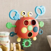 Montessori Toddler Pull Toy String Sensory Toys Silicone Activity Development Baby 0-12 Months 0-1 Year Educational Gifts 1