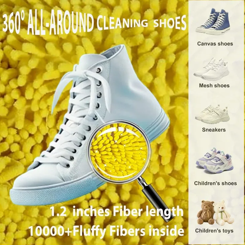 2/3PCS Shoe Washing Machine Bag with Liquid Shoe Brush Set Durable Laundry Shoe Bag and Soft Bristle Clean Brush for All Shoes 3