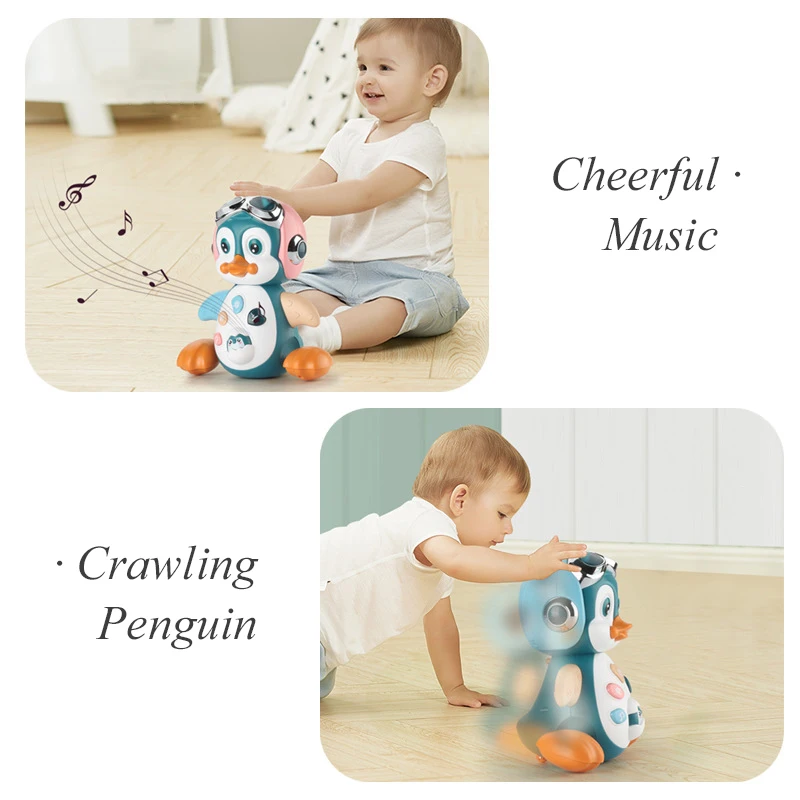 Juguete Musical para Niños de 1 Año, Juguetes para Gatear con Música y  Luces, Juguete para Bebé Pingüino 6-12 Meses, Juguete Educativo Juguete de  Aprendizaje Temprano para Niño Niña, Regalos de Juguete