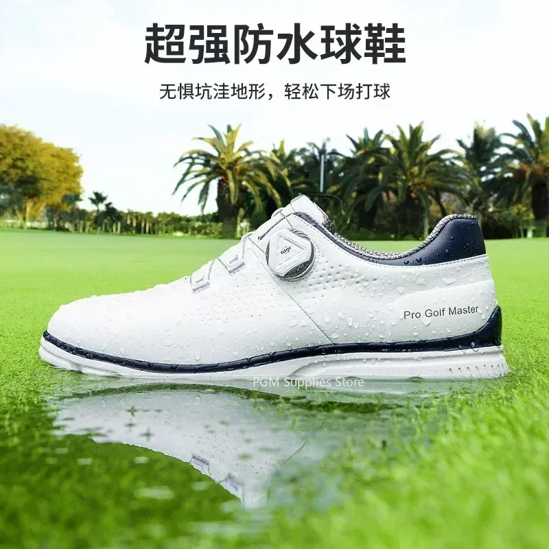 PGM Men Golf Shoes Knob Shoelaces Anti-side Slip Waterproof Men's Sports Shoes Sneakers XZ277 5