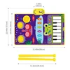 Baby Musical Piano Drum Play Mat 2 in 1 for Kids Toddlers Floor Keyboard Dance Mat with Sounds Baby Toy Music Blanket 6