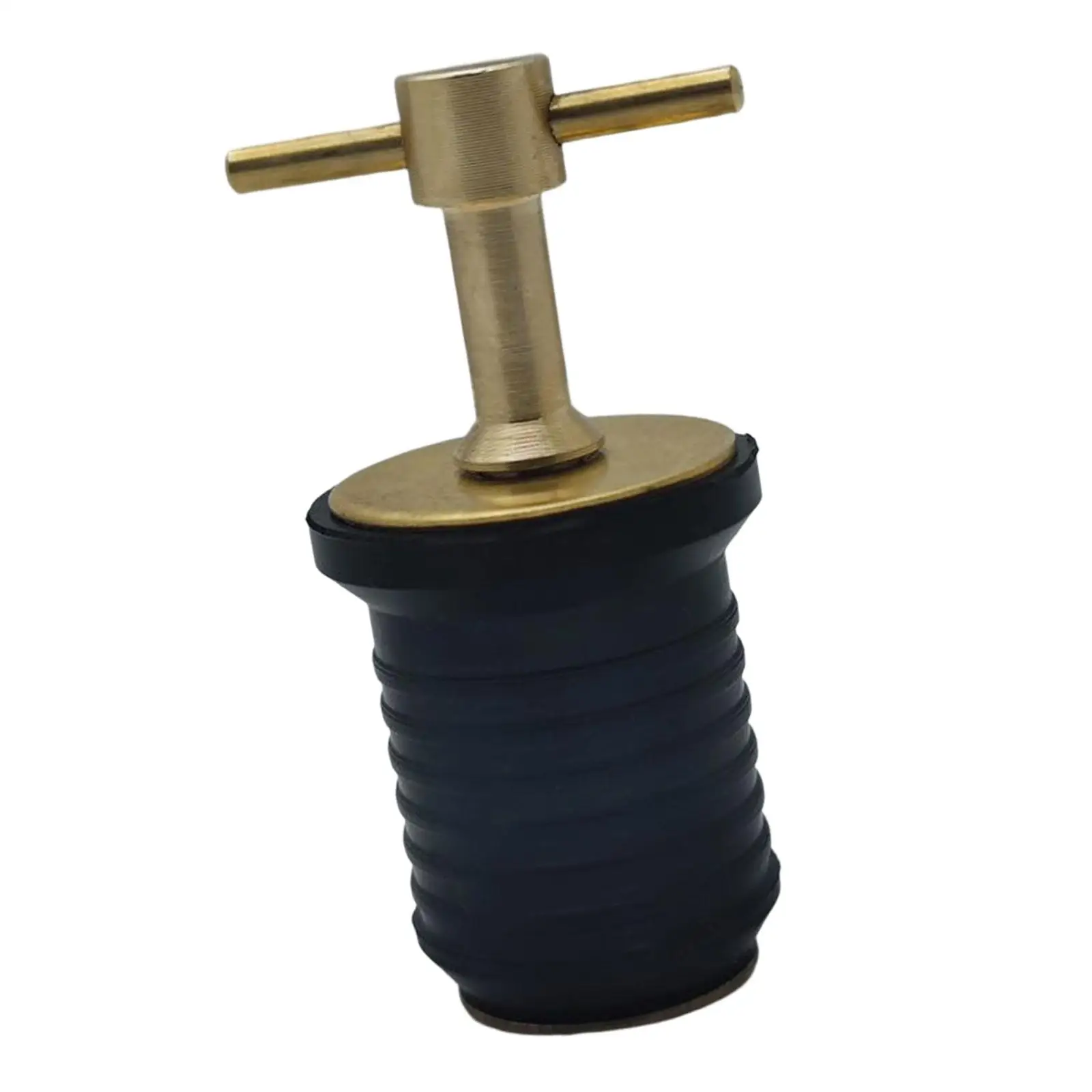 

Boat Drain Plug 1inch Marine Accessories Sturdy Twist in Locks in Place T Handle Brass Drain Twist Plug for Kayaks Boats
