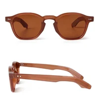 Tendance dégradé bleu coquille de tortue Rivets lunettes de soleil femmes marque concepteur Vintage petit carré hommes nuances lunettes de soleil UV femme 5