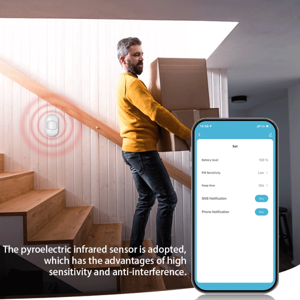 Tuya ZigBee 3.0 PIR Motion Sensor Human Body Infrared IR Detector Wireless Mini Home Security with Smart Life Gateway Hub 1/5PCS