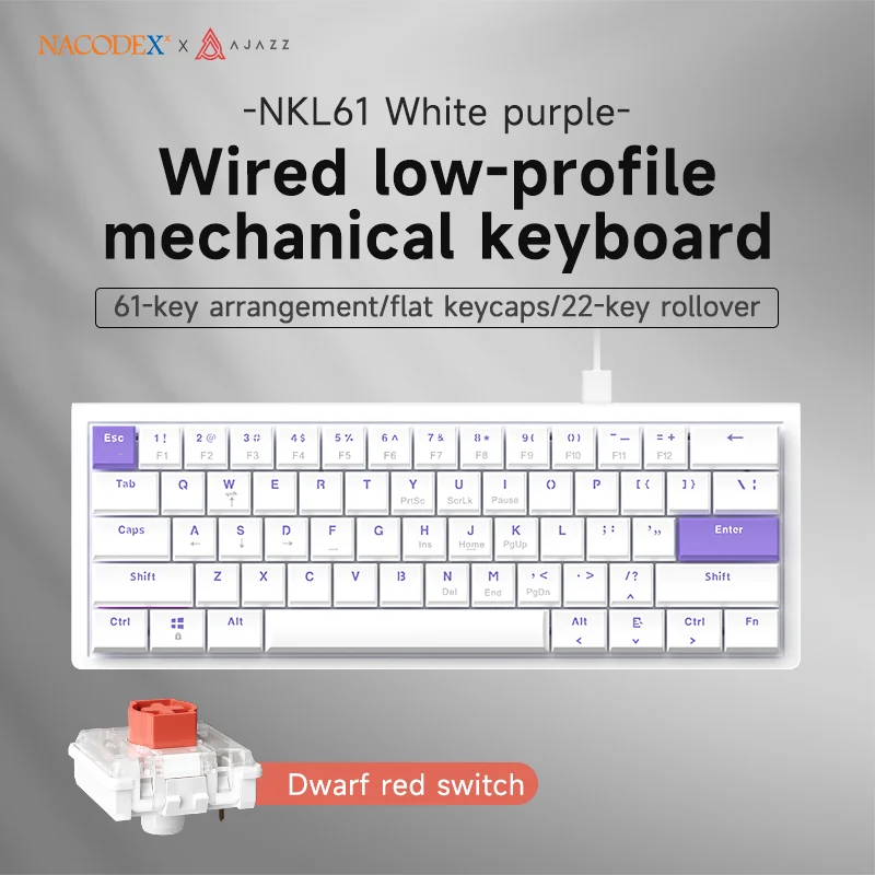 AJAZZ NKL61 60% Configuration-Wired ABS Short Switch Mechanical