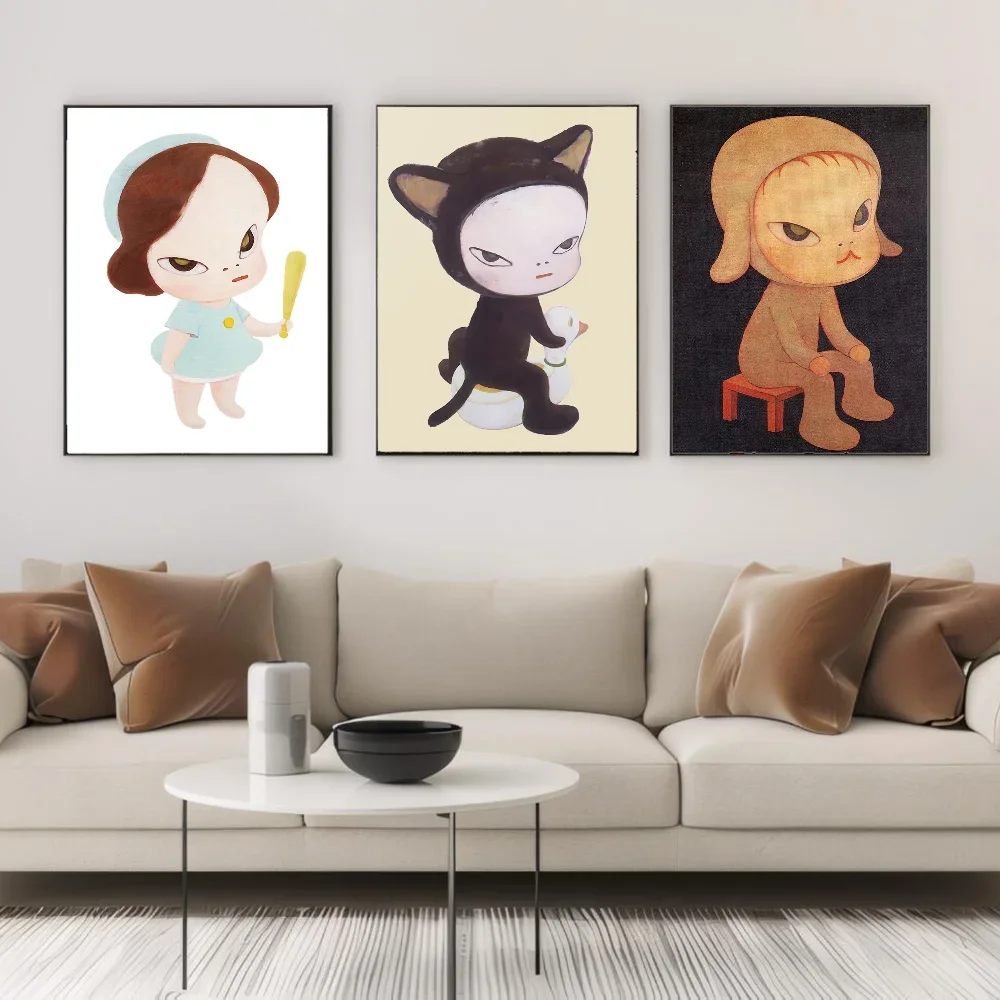 Yoshitomo Nara Dream Doll Poster canvas posters Art Wall Murals Decor Game Room Decor Gifts Kawaii HD Painting Cat Cars 3
