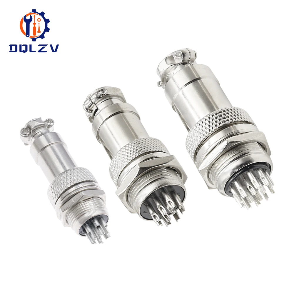 5/10/20Set GX12 GX16 GX20 2-15 Pin Docking Aviation Plug Socket Waterproof Circular Connector