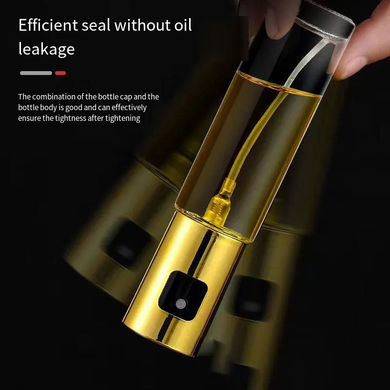 Oil Spray Kitchen Oil Bottle Glass Press Type Barbecue Olive Atomization