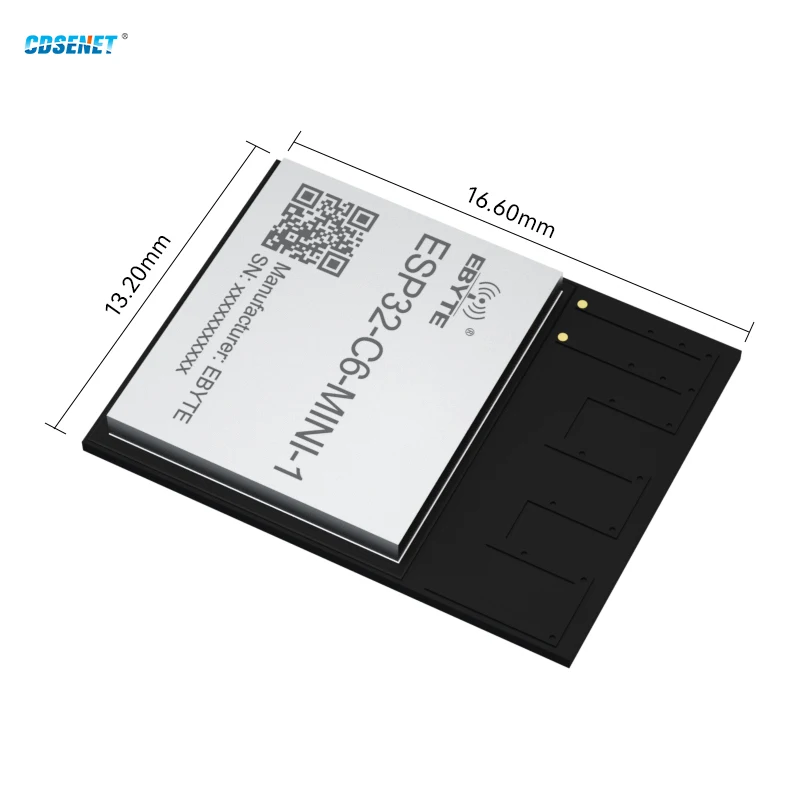블루투스 와이파이 IOT SoC 모듈, CDSENET ESP32-C6-MINI-1, 20dbm, 200m, WIFI6 BLE5.3 ESP32-C6, MQTT IPV6, 4M 플래시 AT 커맨드 PCB, 2.4