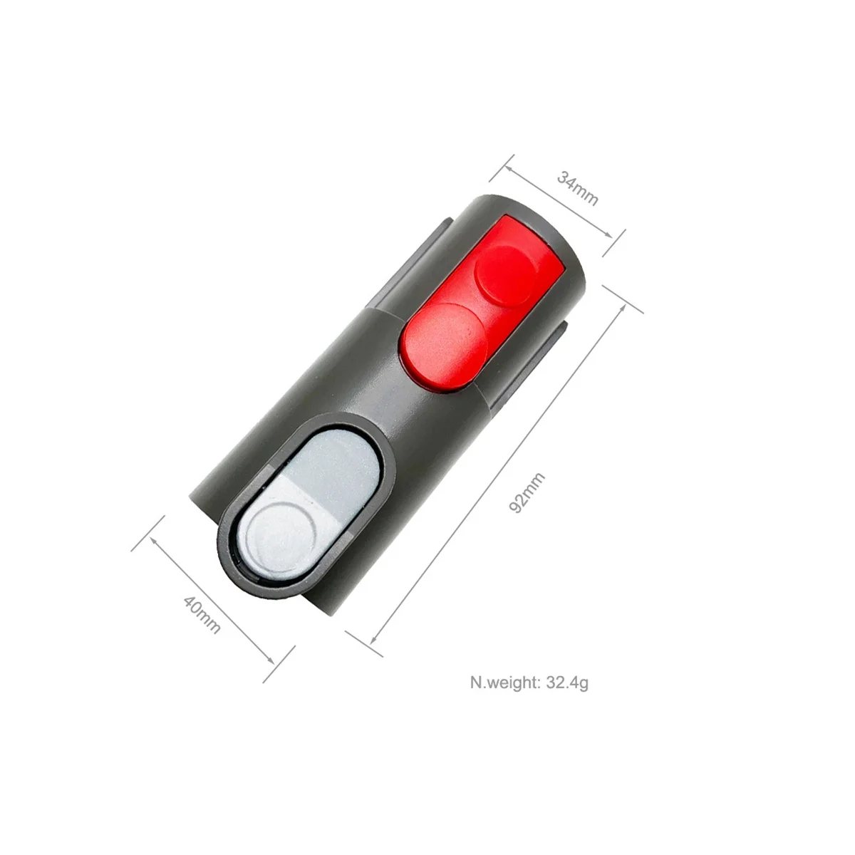 

Шланг-адаптер для Dyson V6/V7/V8/V10/V11/SV10/SV11, запасные части для пылесоса, от 35 мм до 32 мм, серебристо-серый и красный