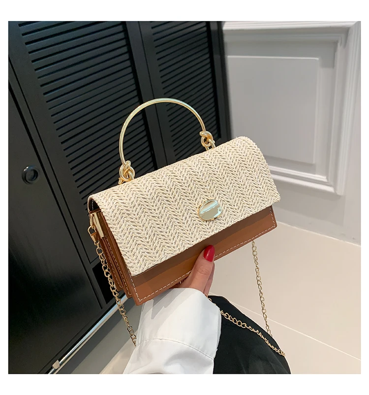 Fashion Pu Hasp Ladies Top-Handle Bags Braid Design 2024 New Brand Shoulder Bags for Women Free Shipping Bolsas Femininas