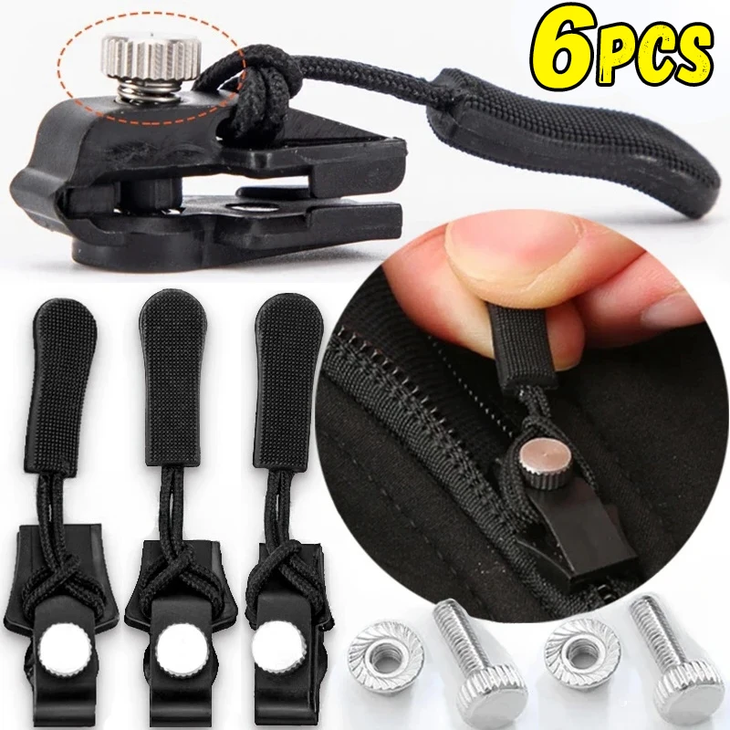 Zipper Slider 2-6pcs Zipper Repair Kit Universal Instant Replacement 3 Different Sizes