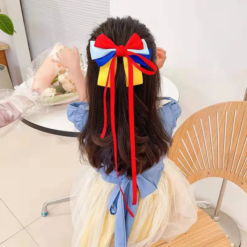 Korean Children's Cute Princess Bow Streamer Hairpin Headwear Girls Kids Women Hair Accessories