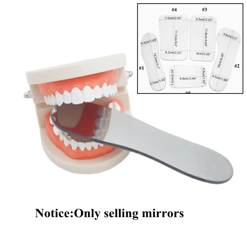 

2Pcs Dental Orthodontic Photo Mouth Mirrors Intraoral Photographic Reflector Mirror Glass