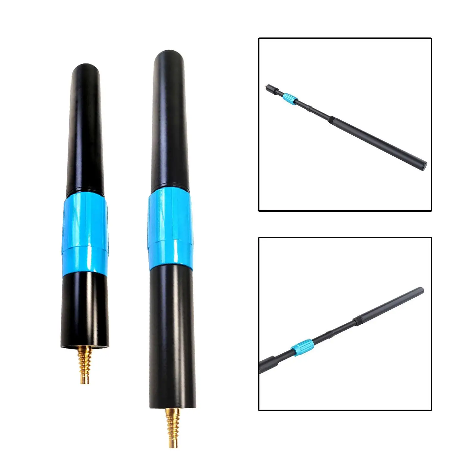 Pool Cue Extender Billiards Pool Cue Sticks Extension Telescopic Aluminum Alloy Compact Snookers Cue Extension for Beginners