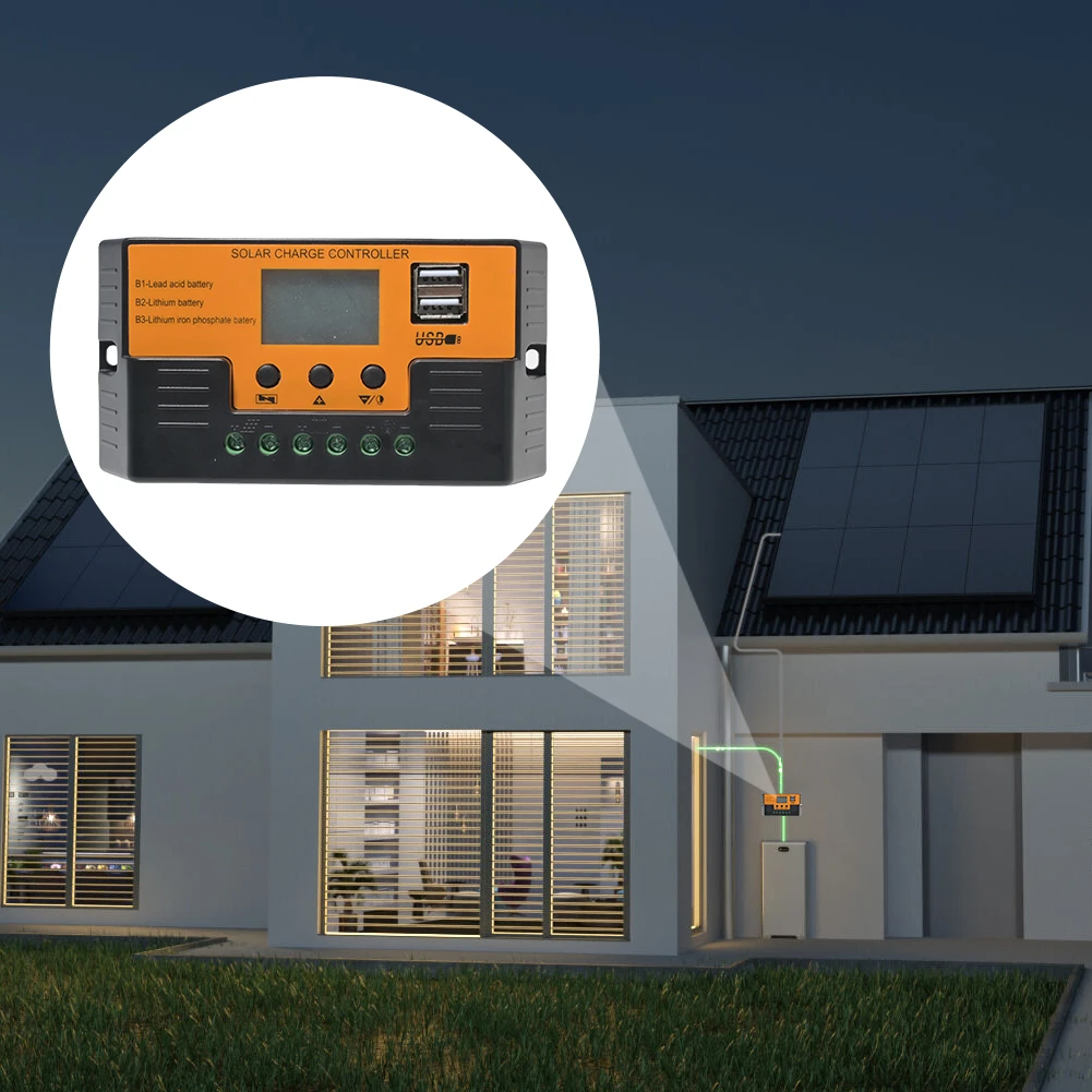 Solar Charge Controller 12V/11.1V/12.8V with LCD Display Timer Setting (30A)