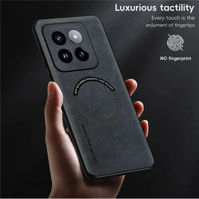 Magnetic Leather Soft Matte Phone Case with Magsafe Compatibility