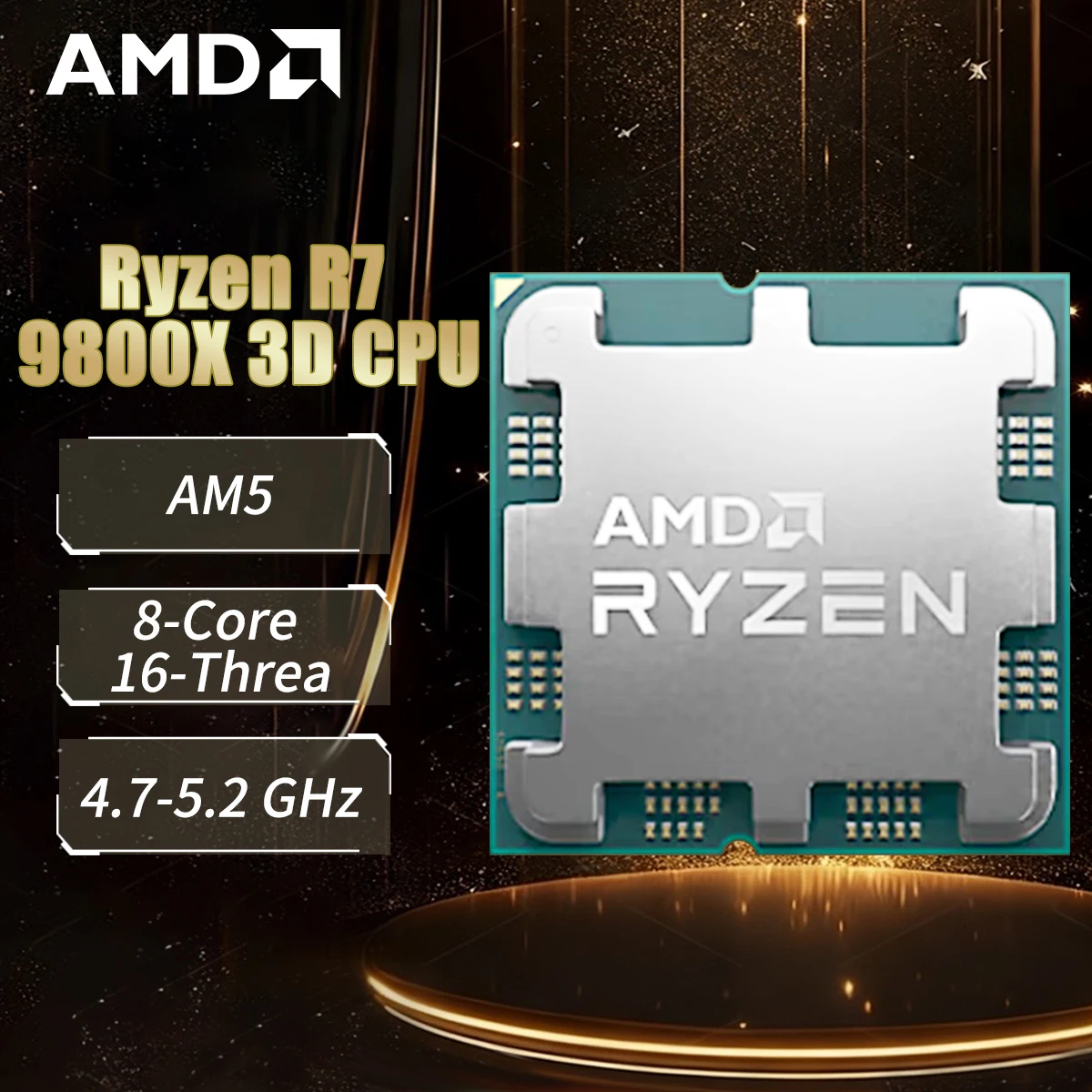 新型AMD Ryzen 7 9800X3D CPUゲーミングプロセッサ 8コア 16スレッド