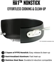 HA1 Hard Anodized Non Stick Fry Pan Set 3 Piece, 8, 10, 12 Inch, Induction, Oven Broiler Safe 500F, Lid Safe 350F, Skil 2