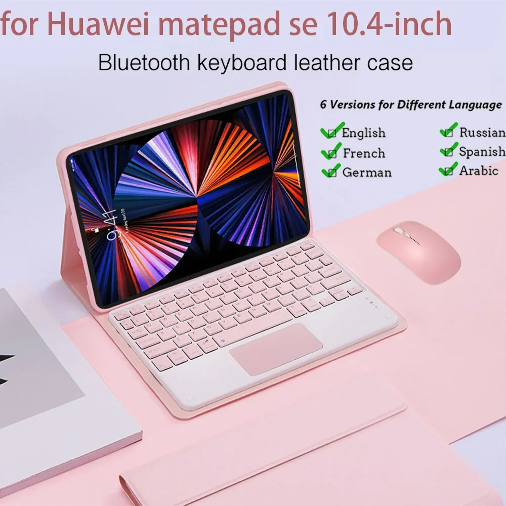 

Keyboard Case for Huawei matepad se 10.4 Cover Magnetic Keyboard Cover For HuaWei 10.4 inch Case English German Arabic Keyboard