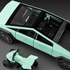 1:32 Cyber toy truck Car Model Alloy Car Die Cast Toy Car Model Sound and light Children's Toy Collectibles 4